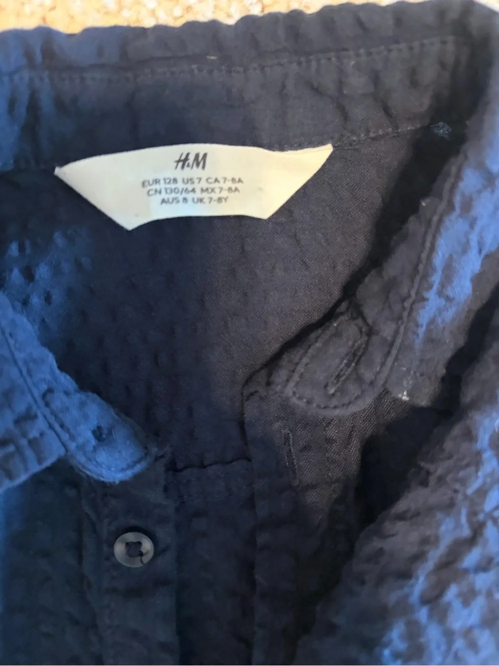H&M Relaxed Fit Boy's Navy Waffle Lounge Pants & Shirt